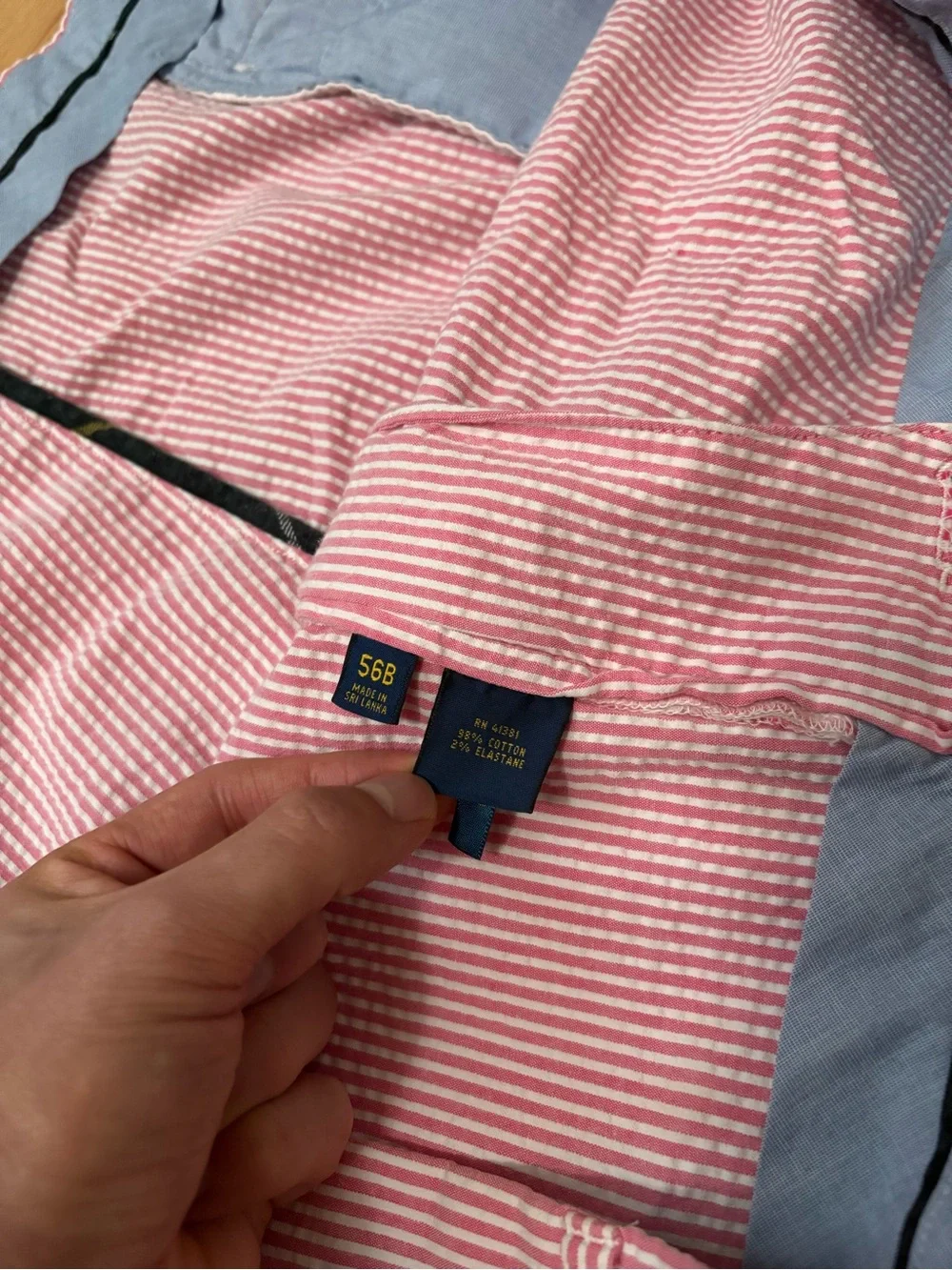 Polo Ralph Lauren Seersucker Pink Striped 9” Shorts Size 56 3X Preppy Ivy League